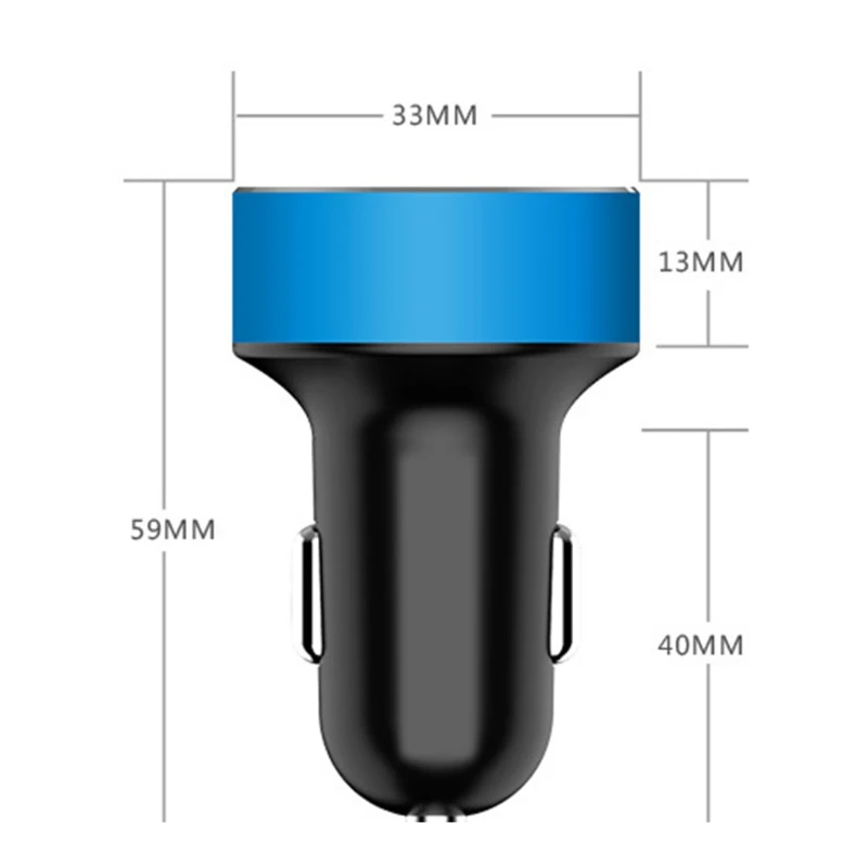Новое универсальное USB Автомобильное зарядное устройство двойной USB порт адаптер зарядное устройство светодиодный дисплей Вольтметр ток для планшета мобильного телефона
