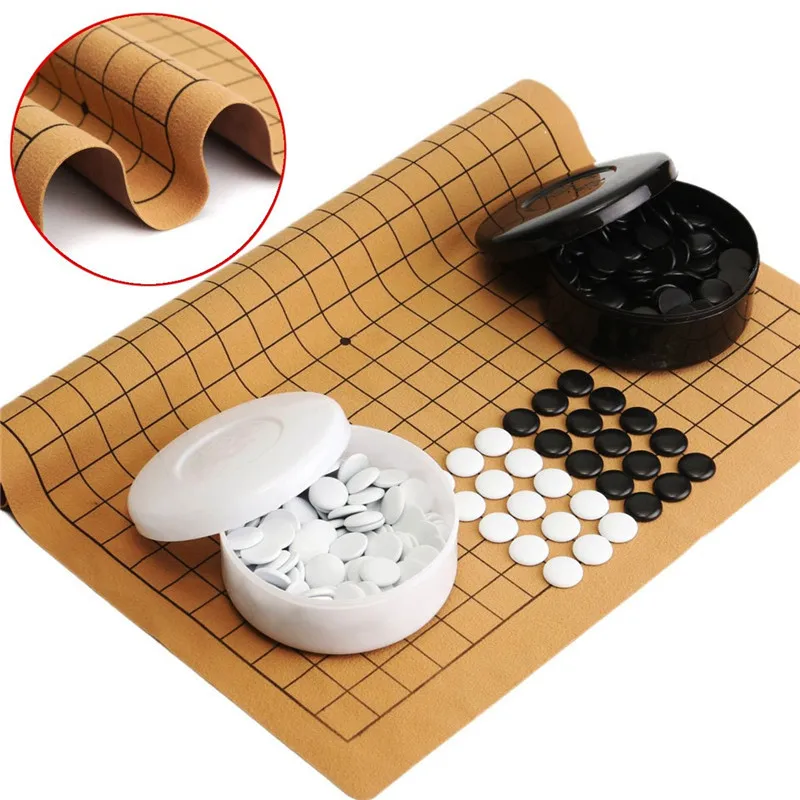 

Best Deal Chess Games Party Games 361PCS Weiqi Professional Go Game Suede Leather Sheet Chinese Play Fun For Audults Kids