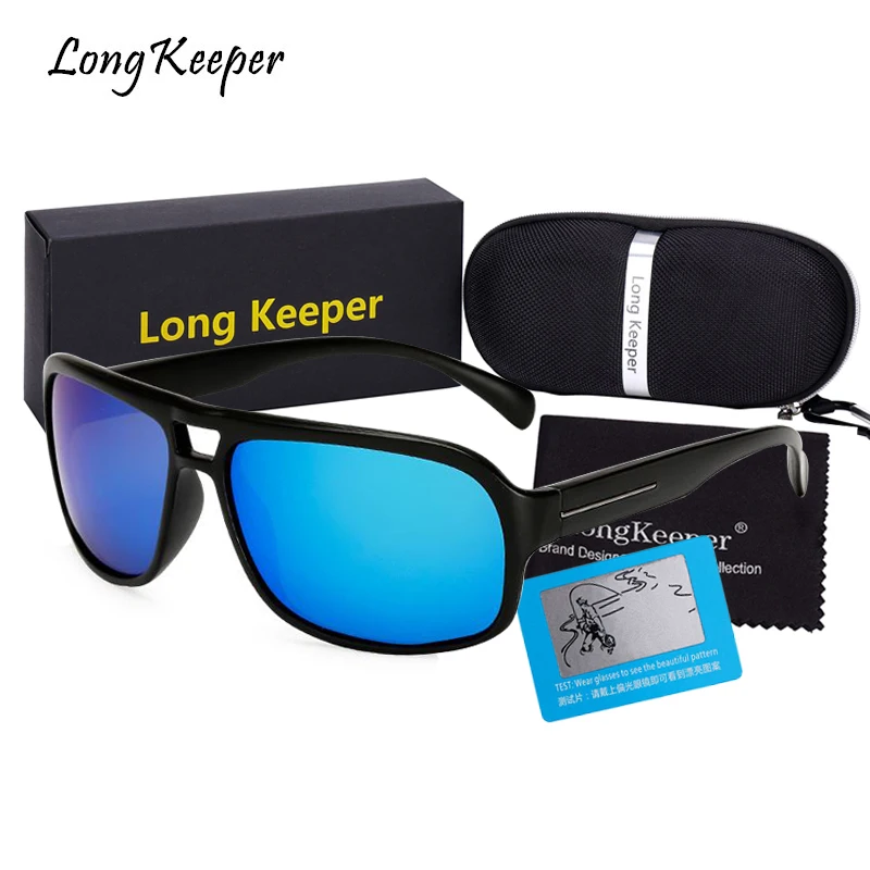 Long Keeper Polarized Square Shape Sunglasses For Men Driving Safety
