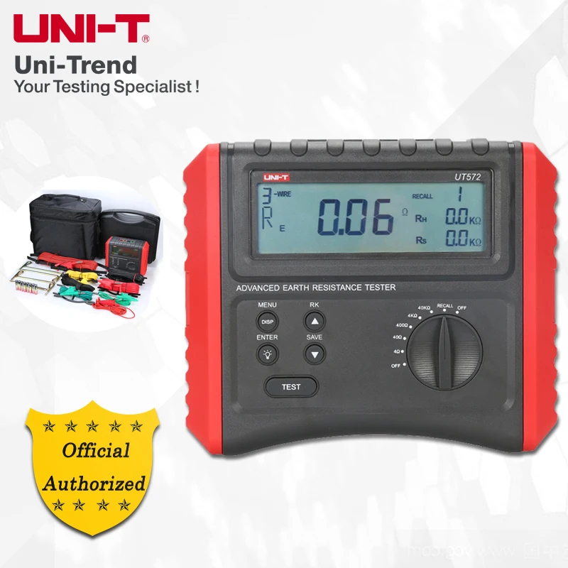 UNI T UT572 Advance Earth Reistance Test er Испытание на сопротивление земле/испытание Удельное