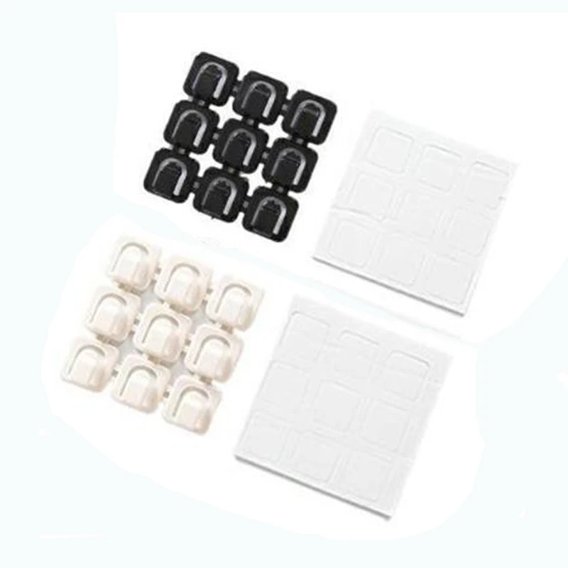 

18pcs Self-adhesive Fastener Clips Network USB Wire Cable Line Holder Clamp Organizer Retainer Clamps Lines Fixed Clips