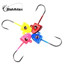Bammax fishing hook 5pcs 1.6g 2.5cm jigging Lead Head Hook For Soft Lure jig Barbed Hook fishing accessories Tackle  Pesca