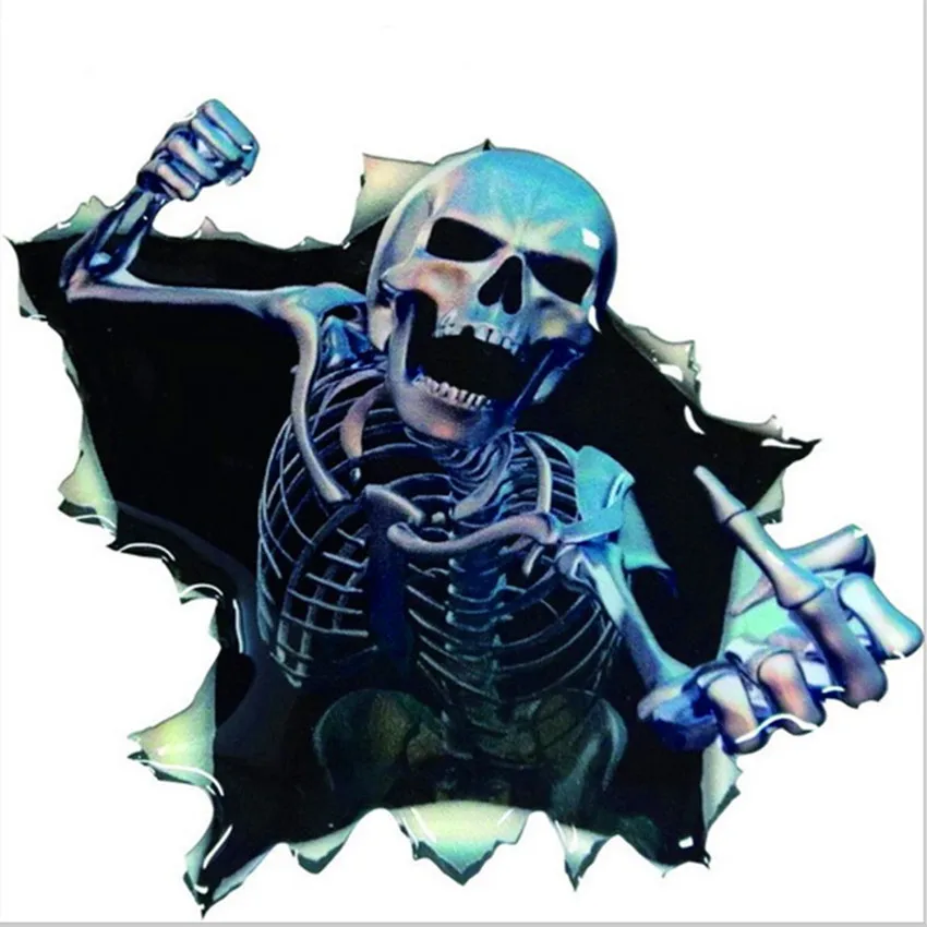 

3D Skull Car Sticker Scratch Cover Auto Styling Door Mirror Window Body Monster Cartoon Decal For Bmw Benz Audi Vw Opel Toyota