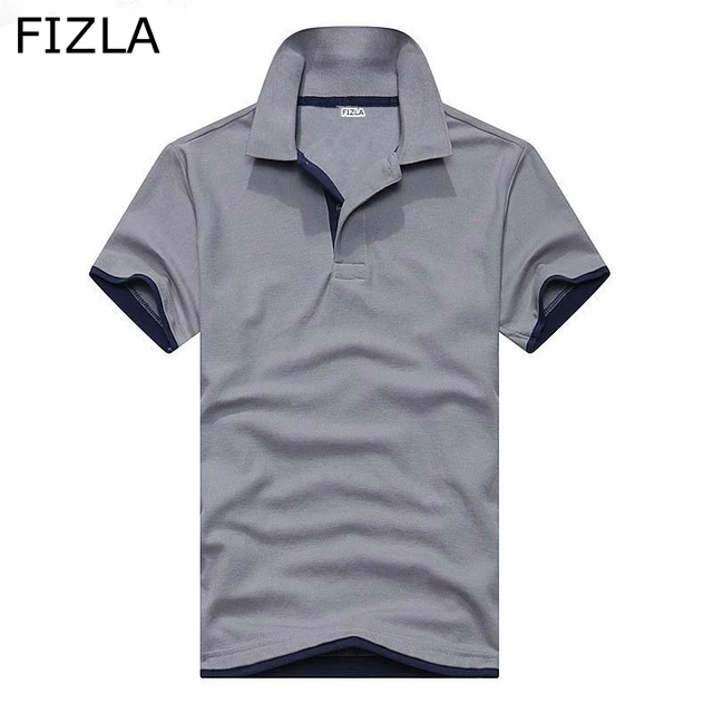 FIZLA Newest Brand Clothing men Polo Shirt High Quality Fashion Casual Style Polo Shirt Solid color Cotton Slim Fit polo shirts