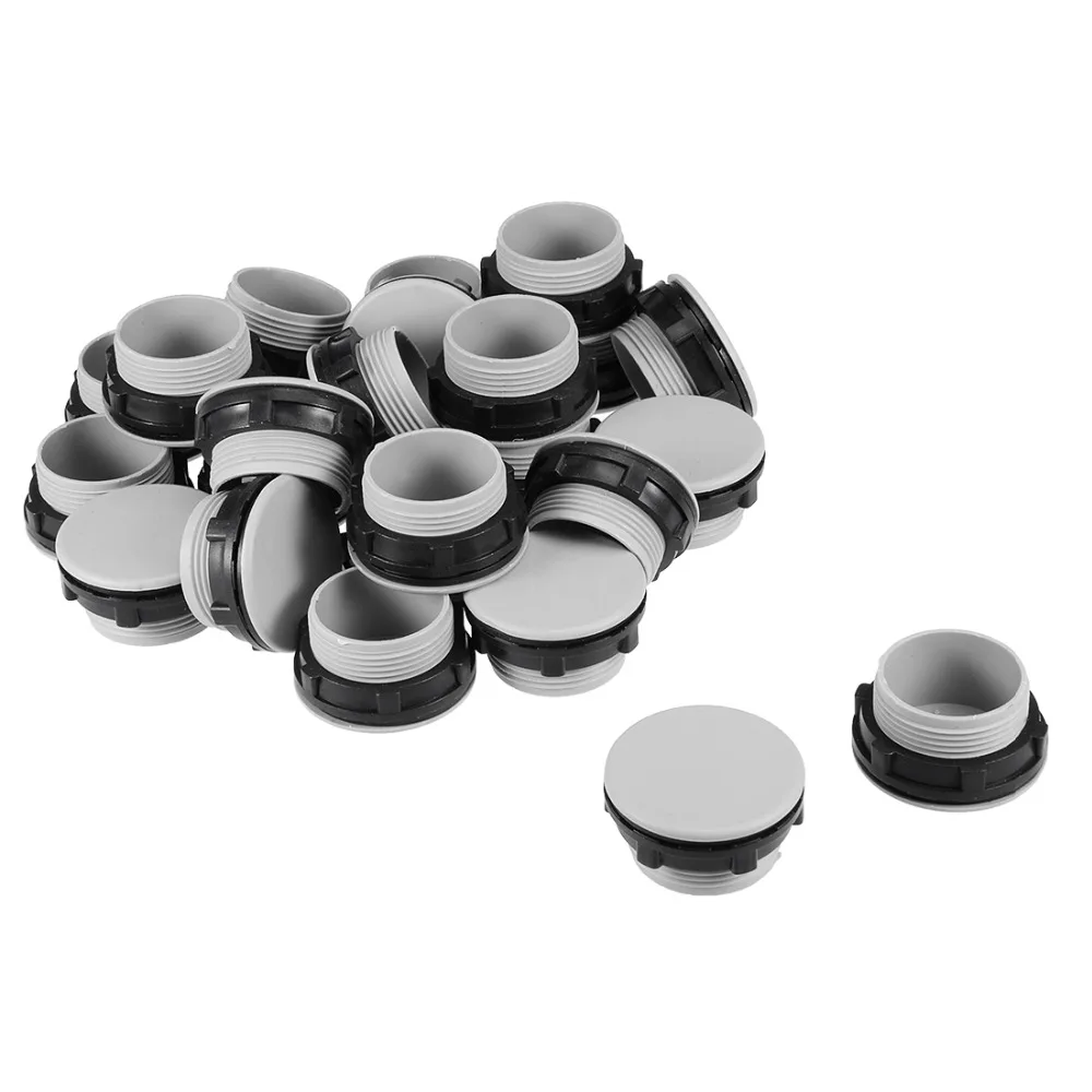 

UXCELL 24Pcs 30mm Switches Black Gray Plastic Push Button Switch Hole Panel Plug Switch Accessories Electrical Equipment