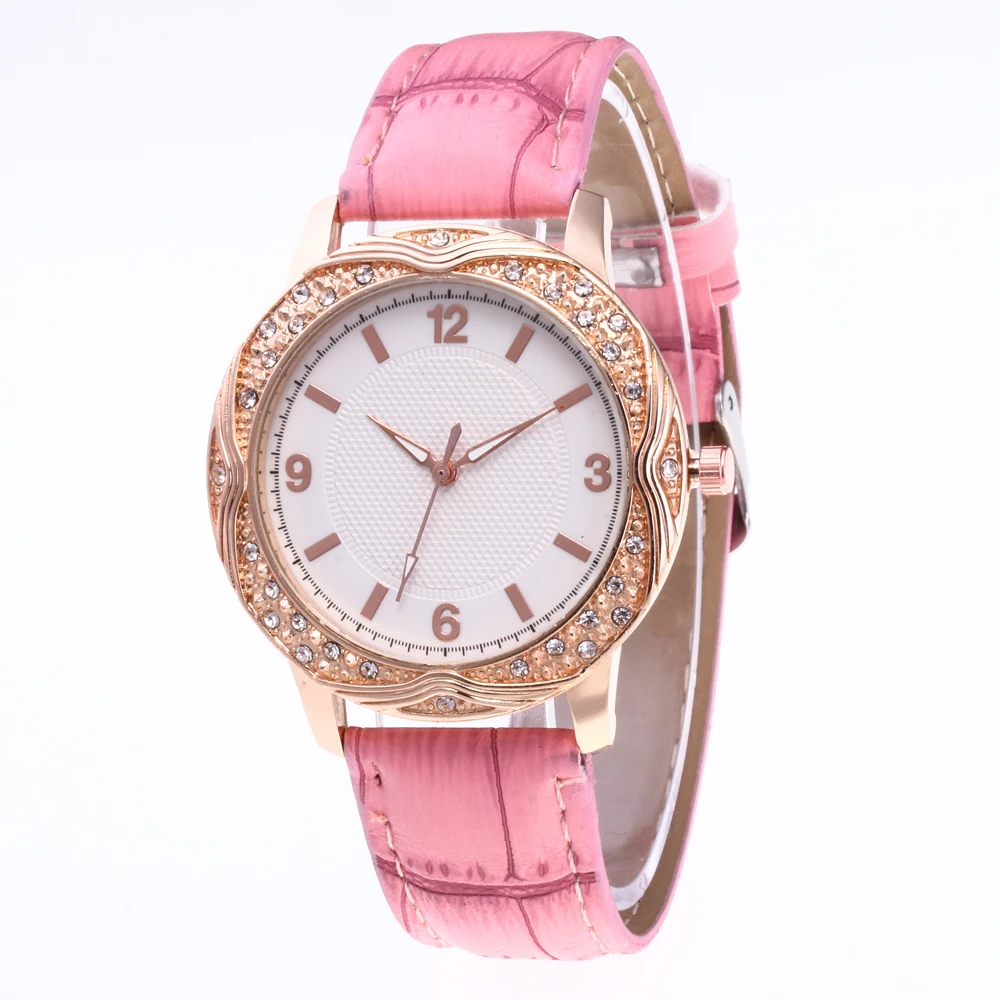 

Popular Ladies Watches Women's Leather Casual Watches Women's Diamond Quartz Watches Simple Women's Clock Relogio Feminino