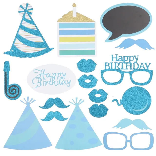DIY  Photo Booth Props Glasses Moustache Red Lips Bow Ties On Sticks For Wedding Birthday Graduation Party Photo Booth Props