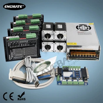 

DIY CNC Kit 4 Axis 97oz-in Nema17 Motor 1.0A-4.2A EMA2-050D42 Driver 24V 10A PSU