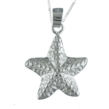 

Bright Necklace Pendant Starfish de Silver and termination. Includes Chain de 45 cm and Case for Gift