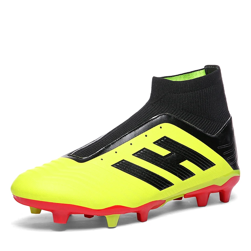 sufei Football Boots 2018 FG Soccer Shoes Men Outdoor Kids High Ankle Soocer Training Boots Socks Cleats Sport Sneakers sufei Football Boots 2018 FG Soccer Shoes Men Outdoor Kids High Ankle Soocer Training Boots Socks Cleats Sport Sneakers