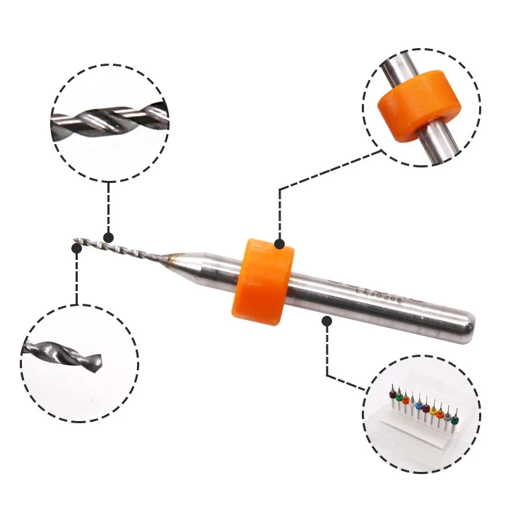10 шт./компл. Микро Мини спиральные бурильные сверла набор PCB печатная плата Вольфрам твердосплавный гравировальный инструмент для обработки металлов