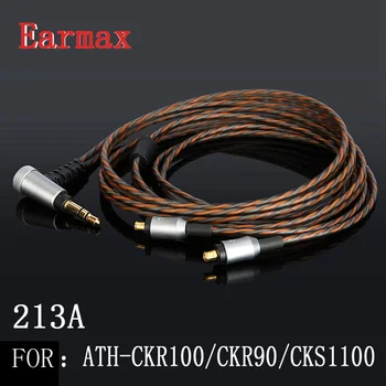 

Earmax 213A A2DC Earphone Replacement Cable 3.5mm Jack OCC Silver Plating HIFI Audio Cable For ATH-CKR100is/CKR90/CKS1100is