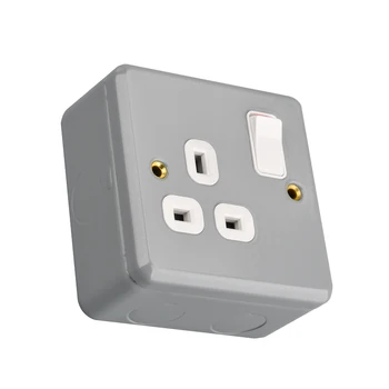 

Outdoor metal clad electric power socket wall surface mounted switched socket outlet industrial 13a plug socket light switch