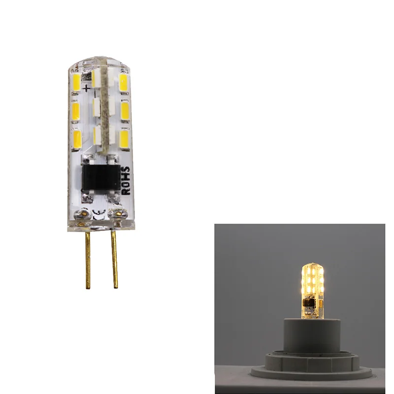 1 Светодиодная лампа G4 220 в 24 SMD3014 2 Вт светодиодная с углом луча 360 градусов
