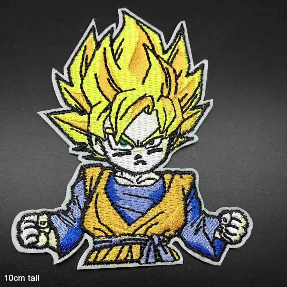 Dragon Ball Goku Vegeta стволы нашивки железные на вышитой одежде нашивки для одежды наклейки одежды оптом - Цвет: Антикварная медь