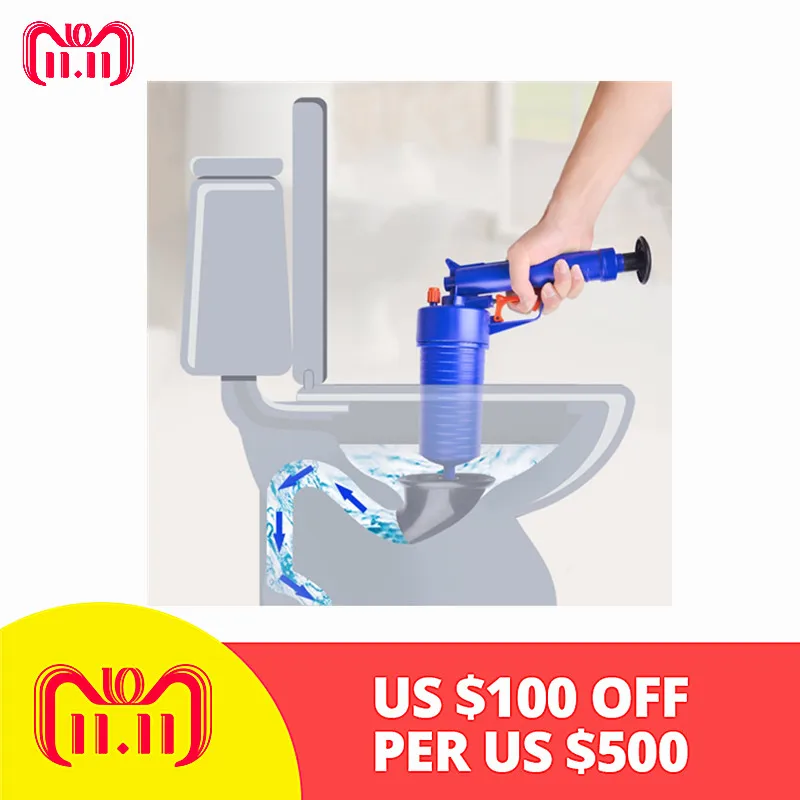 High Pressure Air Exhaust Shockwave Toilet Cleaning Tool Sewer Filter