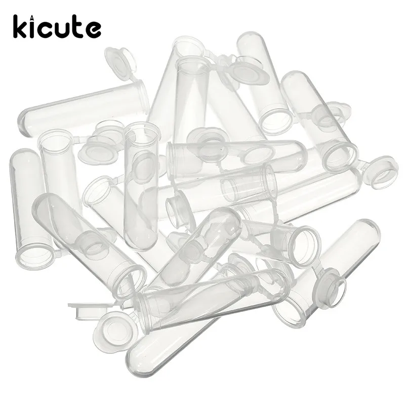 Kicute 20 шт ХОРОШИЕ 7 мл круглое дно центрифуги пробирки прозрачные полипропиленовые пробирки с защелкивающимся колпачком лабораторные принадлежности