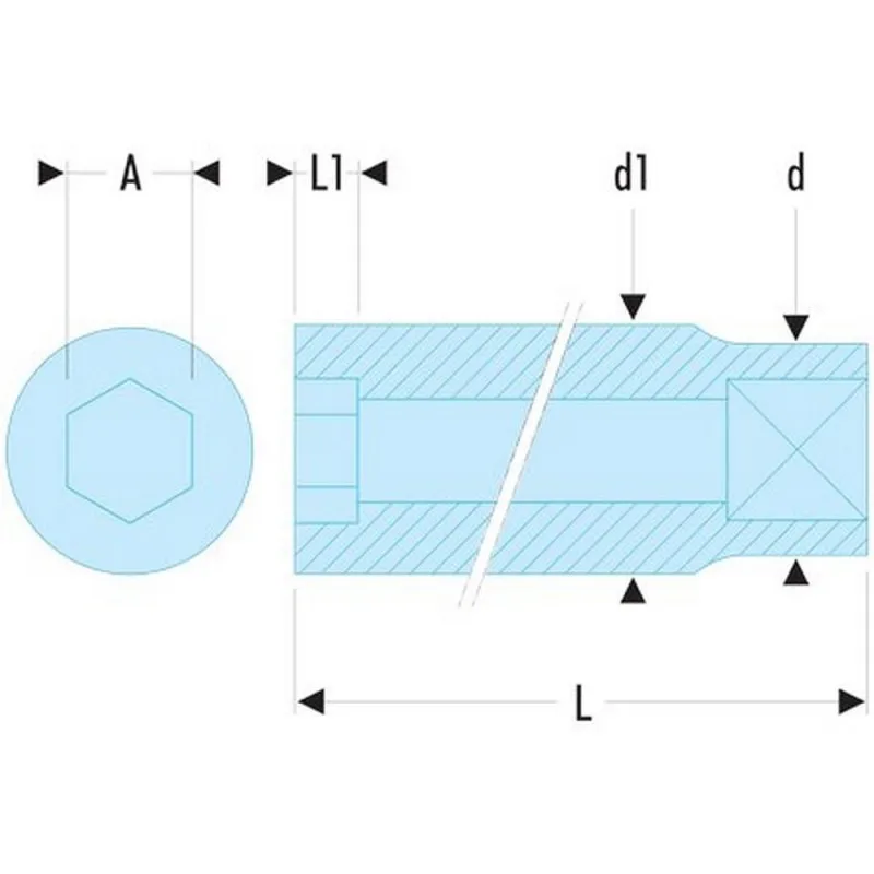 Стекло FACOM nrb. 9/32L Glass 1/4 impact 12C 9/32|Гаечный ключ| |