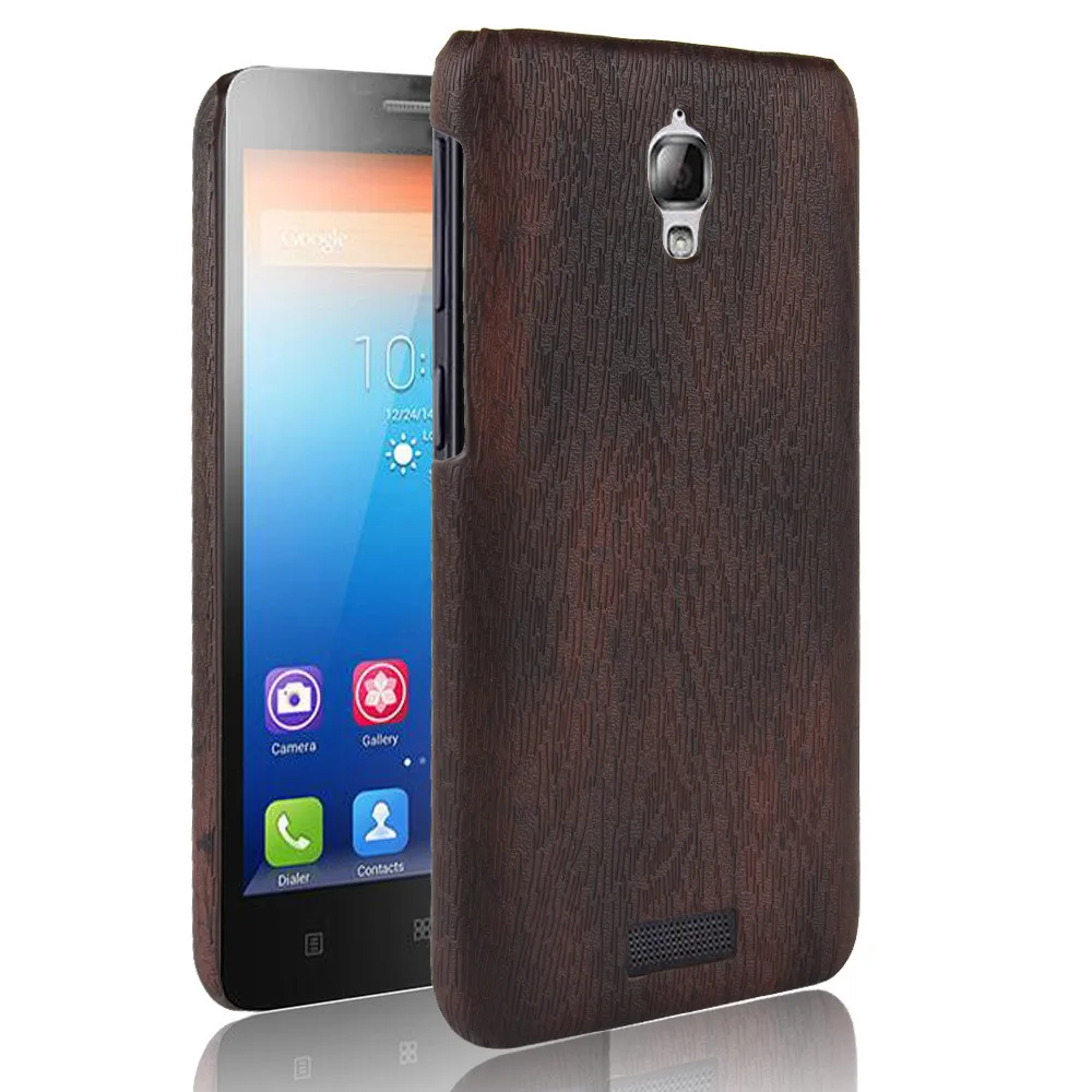 

For Lenovo S660 Case Shockproof PU Leather Hard Thin Slim Back Cover Case For Lenovo S660 S668T 4.7 inch Wood Phone Bag Cases
