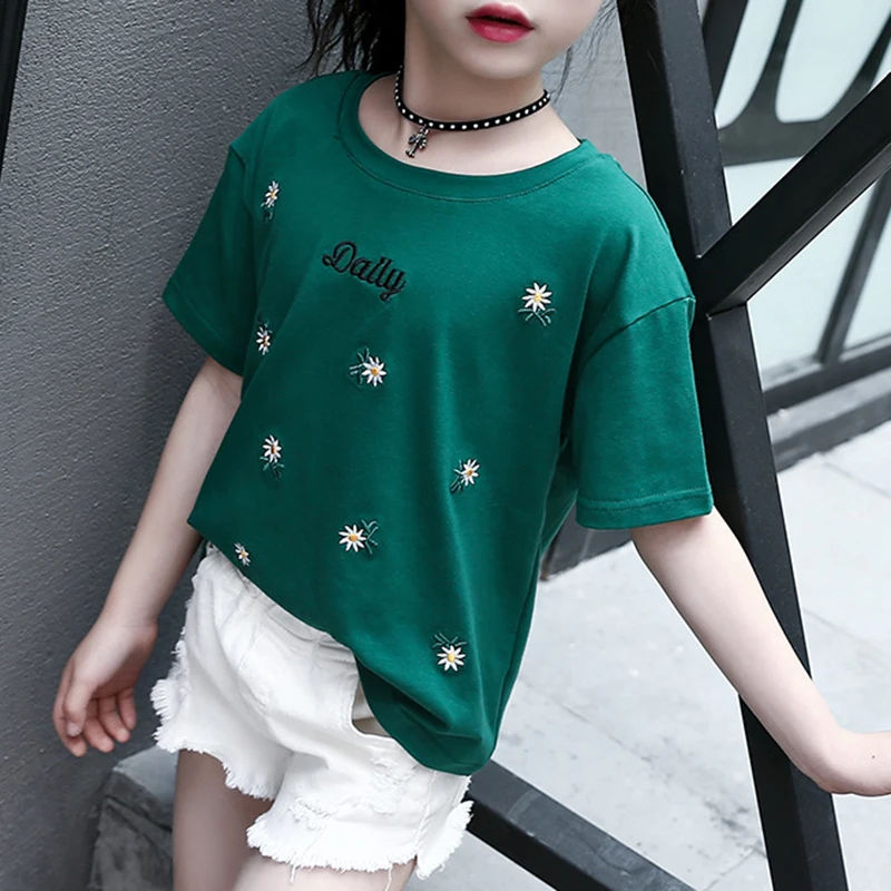 

Kid New Casual Fashion Short Sleeve Round Neck Summer Tops Blouse