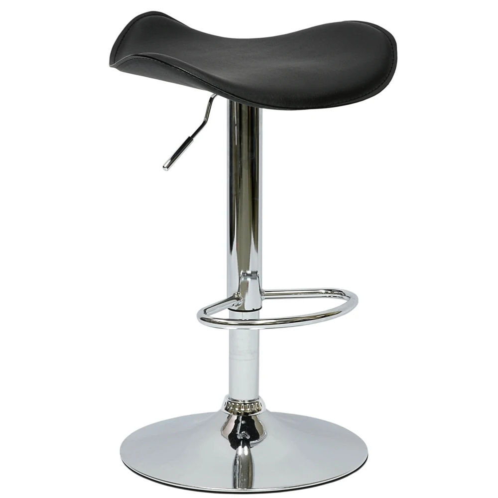 94905 Barneo N-15 эко-кожа кухонный черный стул высокий стул барный стул с мягким сиденьем на газ-лифте мебель для кухни кресло для нейл-бара стул для барной стойки в Казахстан по России