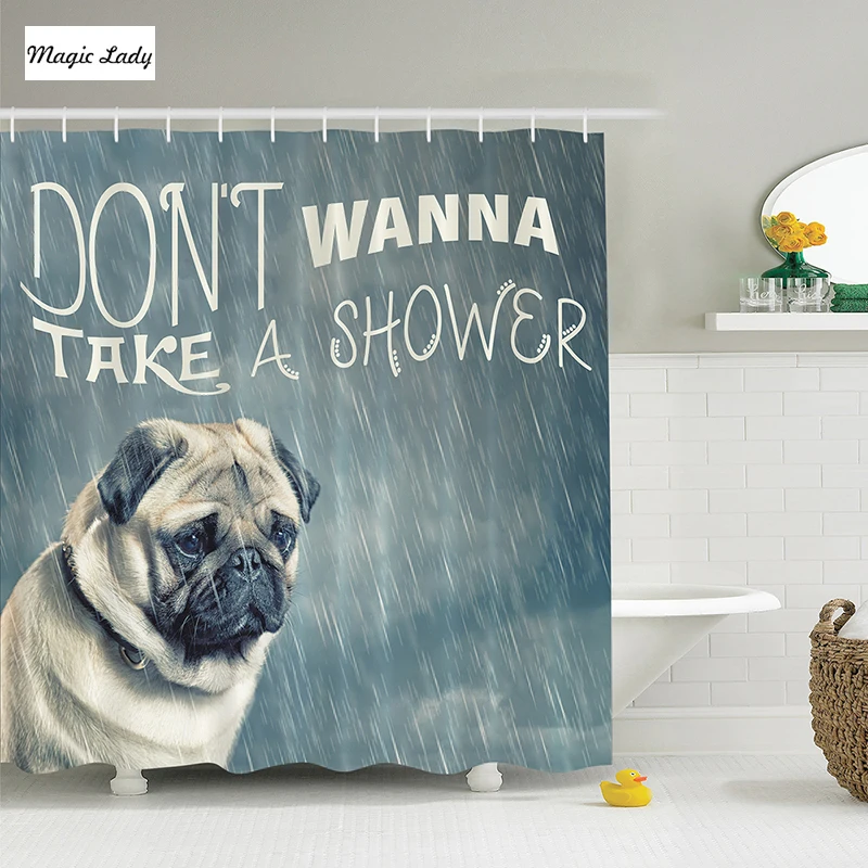 French Bulldog Adorable Dog Dont Want To Take Shower Funny Quotes