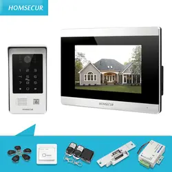 HOMSECUR 7 "видео звонок монитор домофон с 800TVL RFID открытый Камера IP65 дверь домофон Системы BC091 + BM715-S