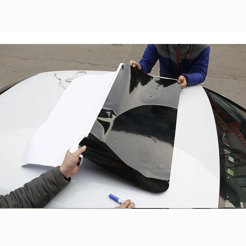 

CHIZIYO Bright Black False Sunroof Film Simulation Sunroof Sticker Edge Strip Optional