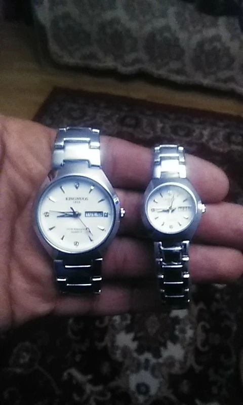 Kingnous Lovers Wrist Watches for Couple with Date & Time