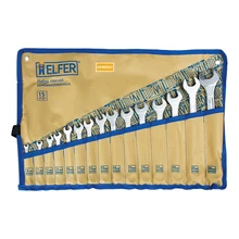 Набор ключей комбинированных Helfer HF002301(15 предметов, набор комбинированных ключей: 6- 24 мм, углеродистая сталь