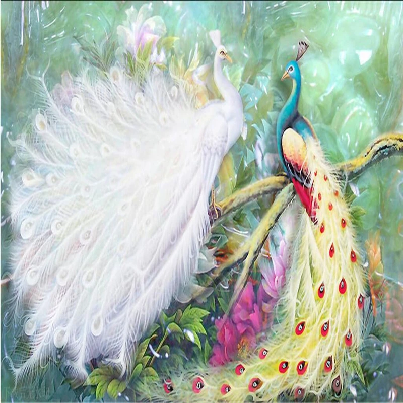 Custom Any Size Photo Wallpapers 3d Peacock Home Decor Wall Papers For Living Room Sofa Bedroom Background Murals Modern Luxury In Wallpapers From