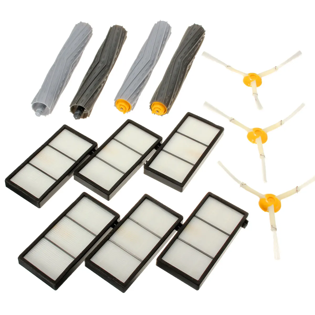 

New 13Pcs Tangle-Free Debris Extractor Hepa Filter Side Brush Replacement Kit For i Robot R oomba 800 900 Series Cleaning Tool