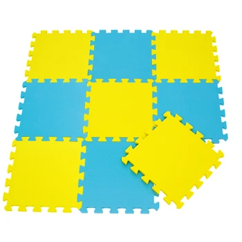 

9pcs Baby EVA Foam Puzzle Play Floor Mat Sky Blue Color Pick Interlocking Tiles Yoga Exercise Mats 30 x 30 x 1cm for Boys Prince