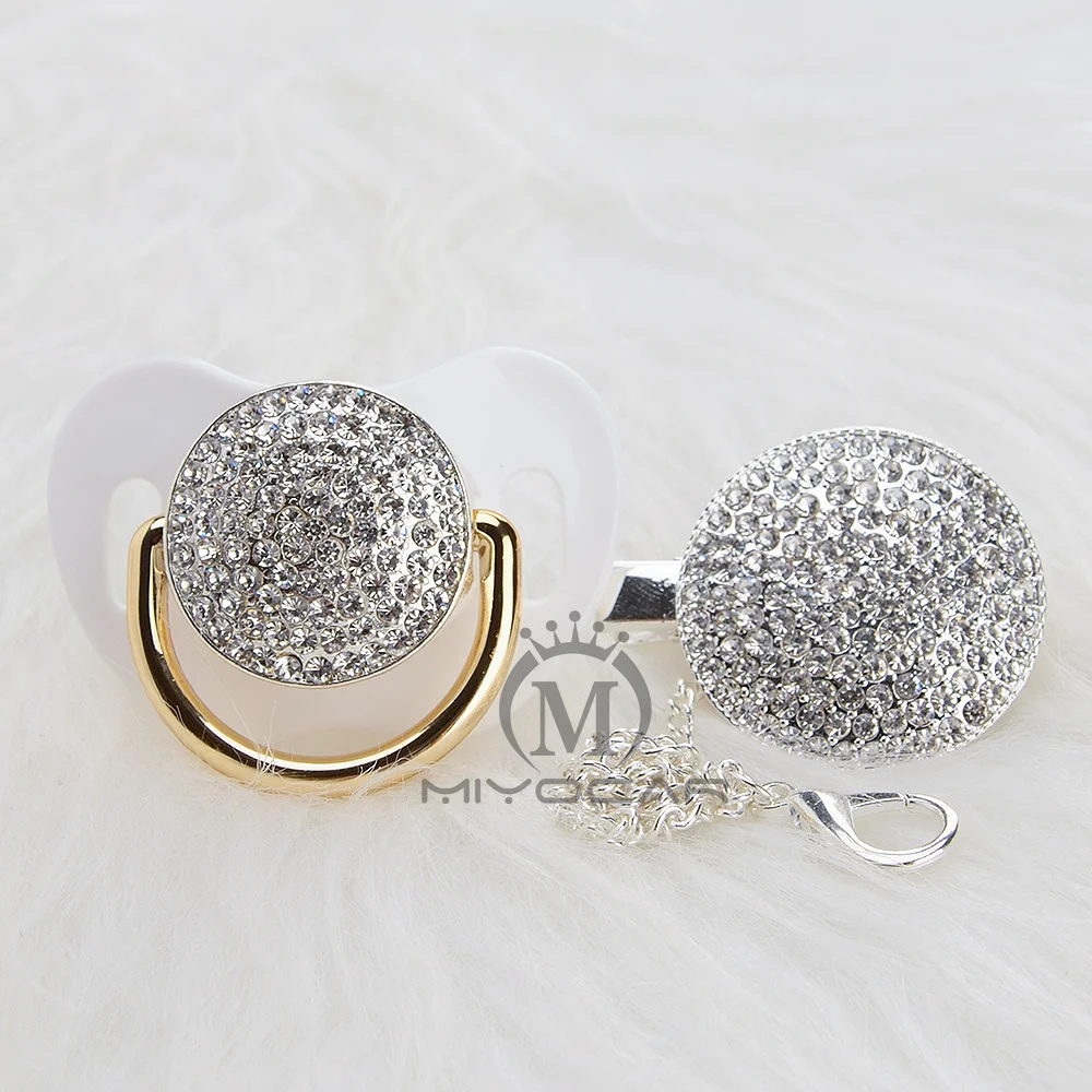 MIYOCAR BLING all silver gold bling пустышка и пустышка зажим уникальный дизайн Детские SGS сертификат Безопасный и уникальный как