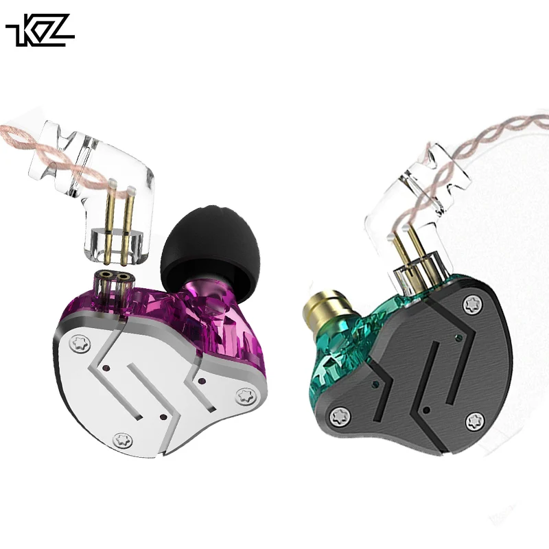 PZ KZ ZSN 1DD+1BA Armature Dual Driver Earphone Detachable In Ear Audio