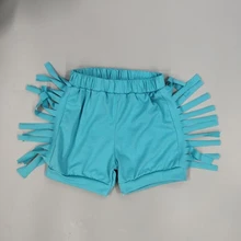 Шорты для маленьких девочек; сезон весна-лето; детская одежда; хлопковые детские брюки с кисточками и оборками; GNK903-017-BL