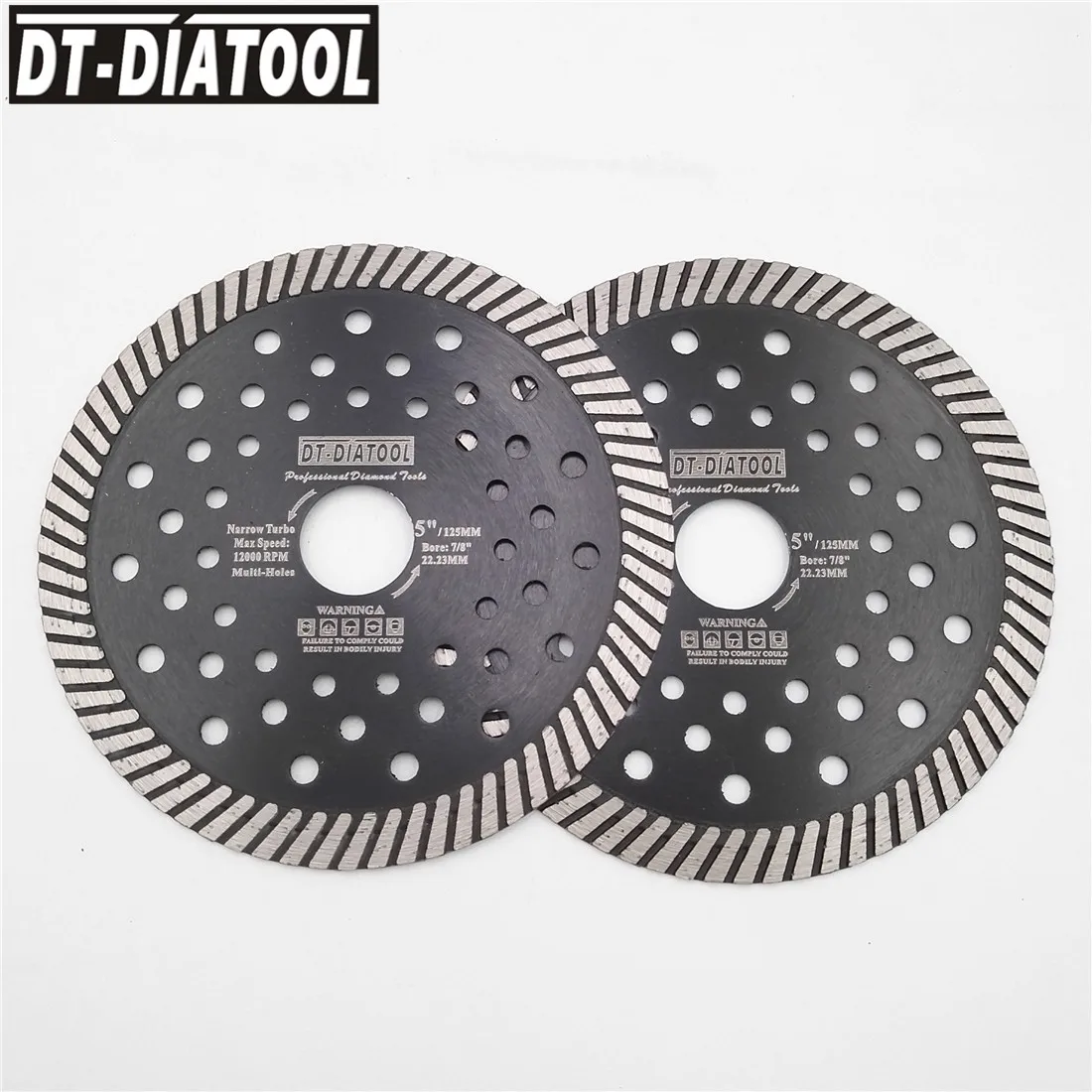 DT-DIATOOL 2 шт./pk Диаметр 5 "Diamond горячего прессования узкий Turbo режущие диски гранит мрамор бетона кладки 125 мм Резка диски