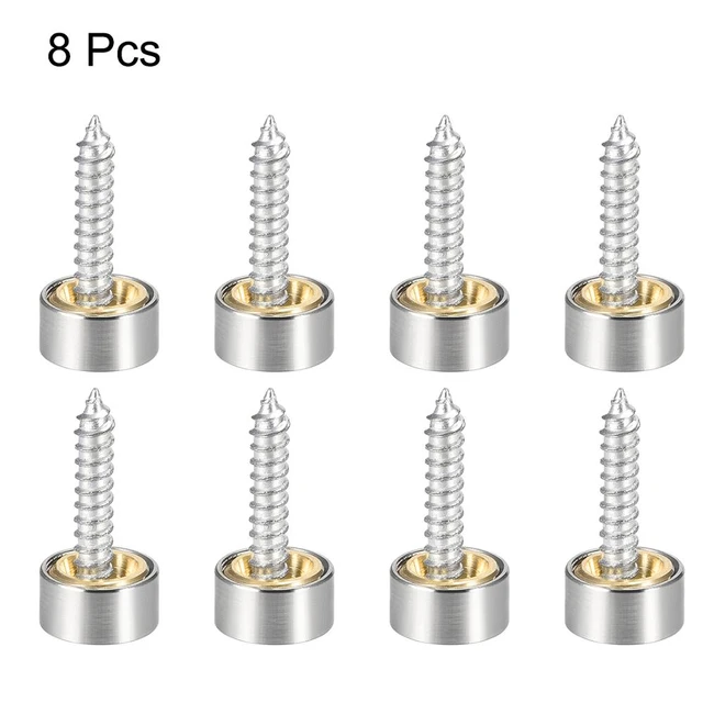 UXCELL 8 stücke Spiegel Schrauben Kits Dekorative Kappen Abdeckung Nägel  Poliert Edelstahl 10/12/14/18mm Gold für Tee Tische Glas Zeichen -  AliExpress