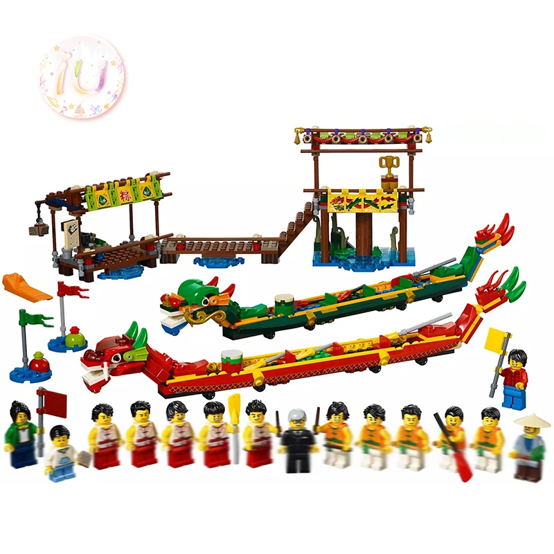 

legoings 80103 Dragon Boat Race Set Building Blocks Birthday Gifts Toys For Children 660 Pcs Compatible BELA 11141