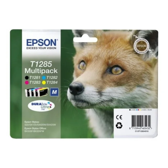 Epson Multipack 4-colours T1285 DURABrite Ultra Ink черный голубой пурпурный желтый -Epson Stylus SX445W-Epson S |