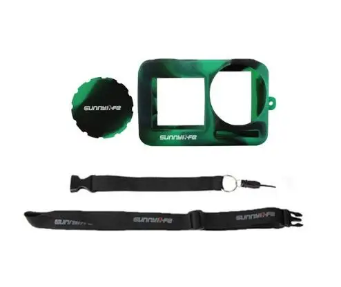 Sunnylife Спортивная камера силиконовый чехол для объектива ремень ремешок для DJI OSMO защитный аксессуар - Цвет: Black and Green