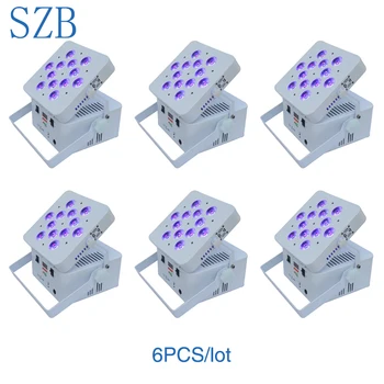 

6 PCS SZB 12X15W 5 in 1 RGBWA Wireless DMX Battery Powered Par Light/SZB-WBPL1215