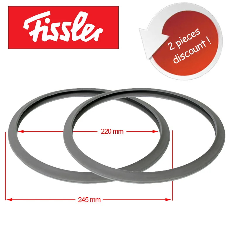 Pressure Cooker Sealing Ring 2 Pieces Replacement For Fissler Vitavit