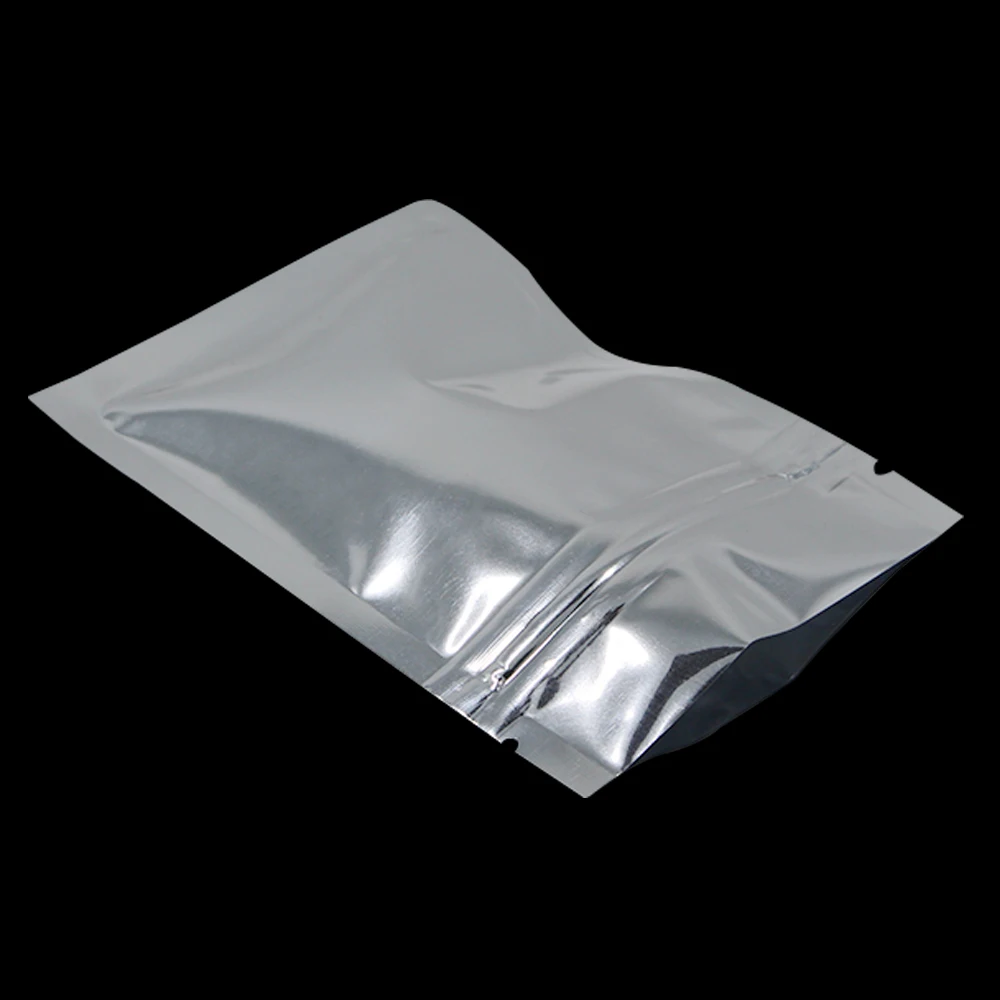 Resealed Zip Lock Bags Silver Mylar Foil Packaging Bags for Christmas