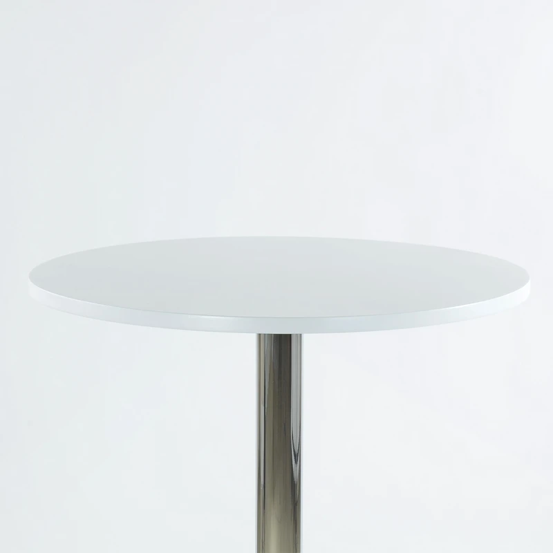 T111CrWhite Barneo T-111 MDF عالية الإفطار الداخلية الجدول شريط طبل أثاث المطبخ طاولة طعام الأبيض شحن مجاني في روسيا