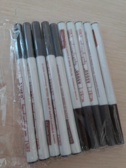 Eyebrow Microblading Tattoo Ink Pen ***FREE 3Pcs eyebrow shaper*** photo review