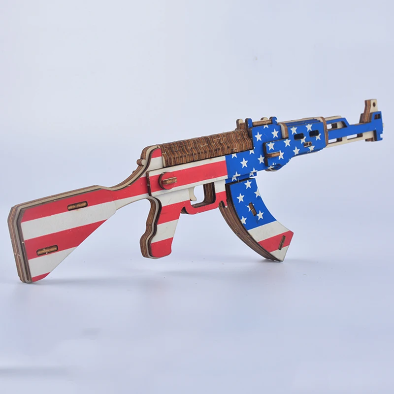 AK47 submachine gun деревянный набор моделей diy Детская игрушка n scale пистолет для взрослых