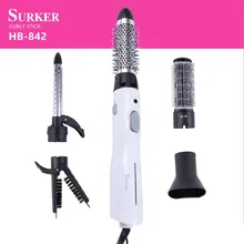 110 V/220 V двойной Напряжение 5 в 1 инструмент для укладки волос, Керамический выпрямитель для, вольюмайзер, бигуди и выпрямитель для волос гребень Международный туристический