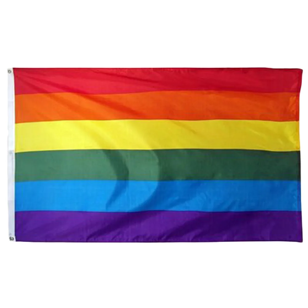 

Hot Sale Rainbow Flags And Banners 60*90cm Lesbian Gay Pride LGBT Flag Polyester Colorful Rainbow Flag For Decoration
