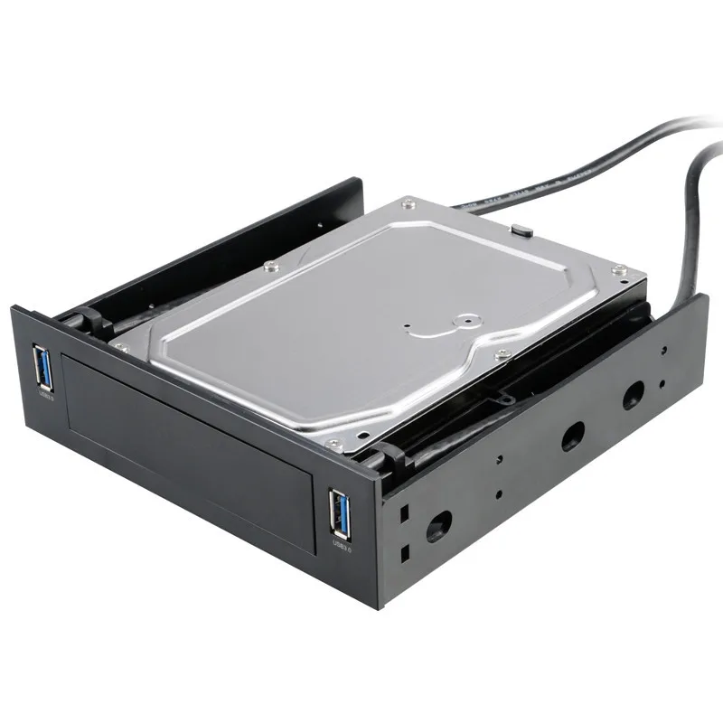 

5.25 Mounting Tray Adapter Bracket Internal HDD Mobile Rack Enclosure USB 3.0 Ports For 3.5 Device 3.5 HDD or 22.5 SSD/HDD